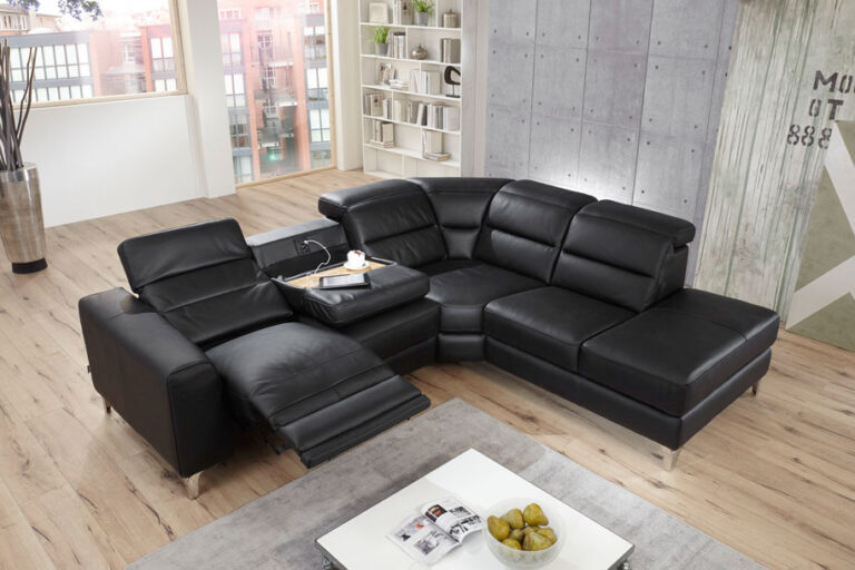 Echtleder Ecksofa mit Funktion