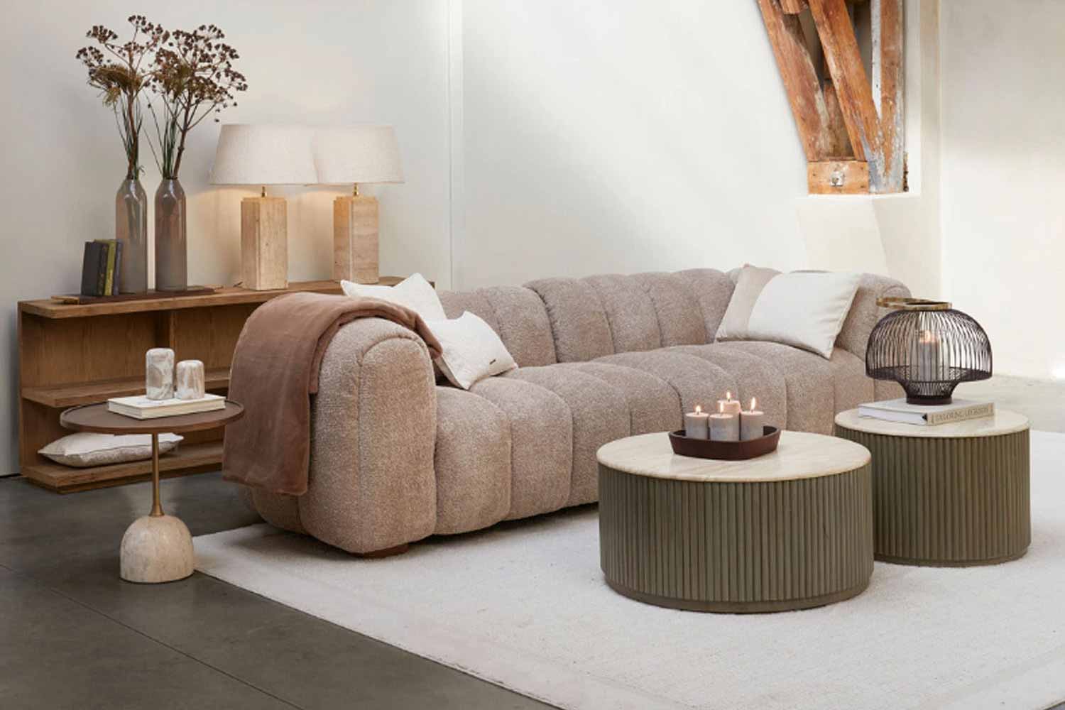Rivièra Maison Vincenza Sofa 3,5-Sitzer in Stoff 