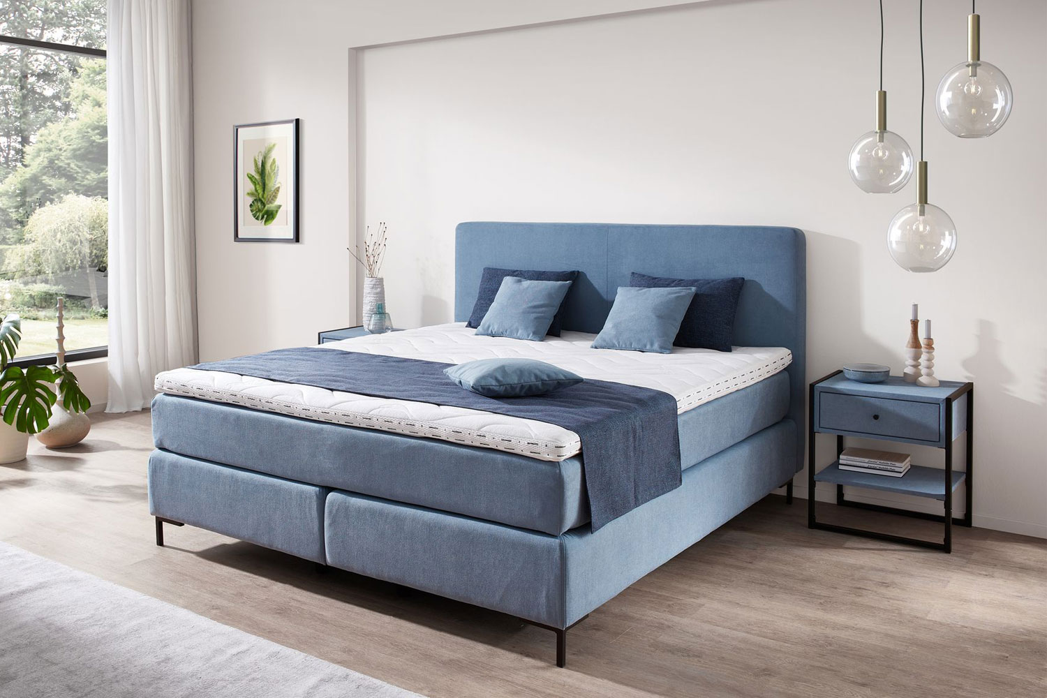 Boxspringbett Pure 180x200cm mit Wendematratze 