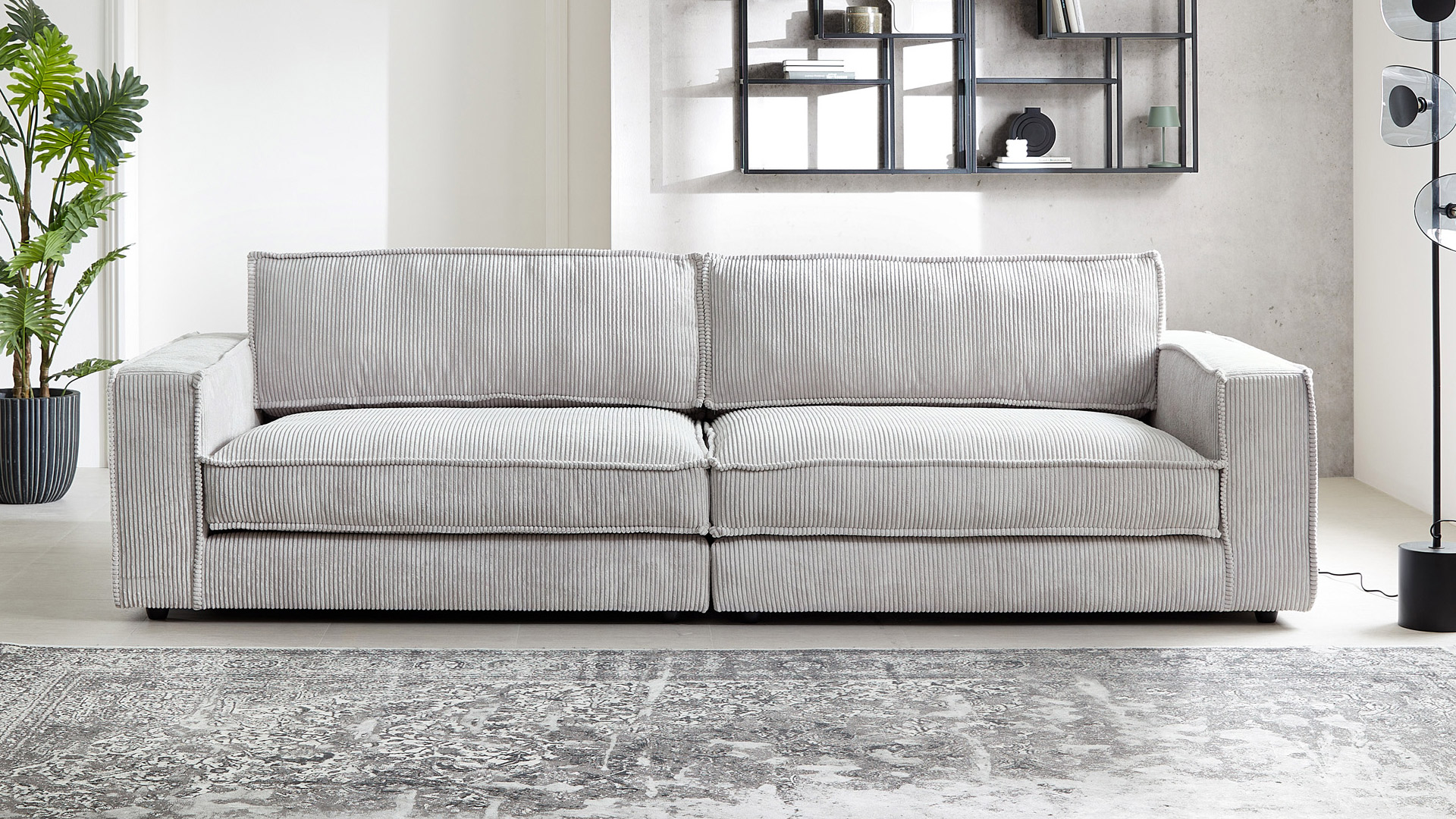 Bigsofa-XL in Trendstoff Cord