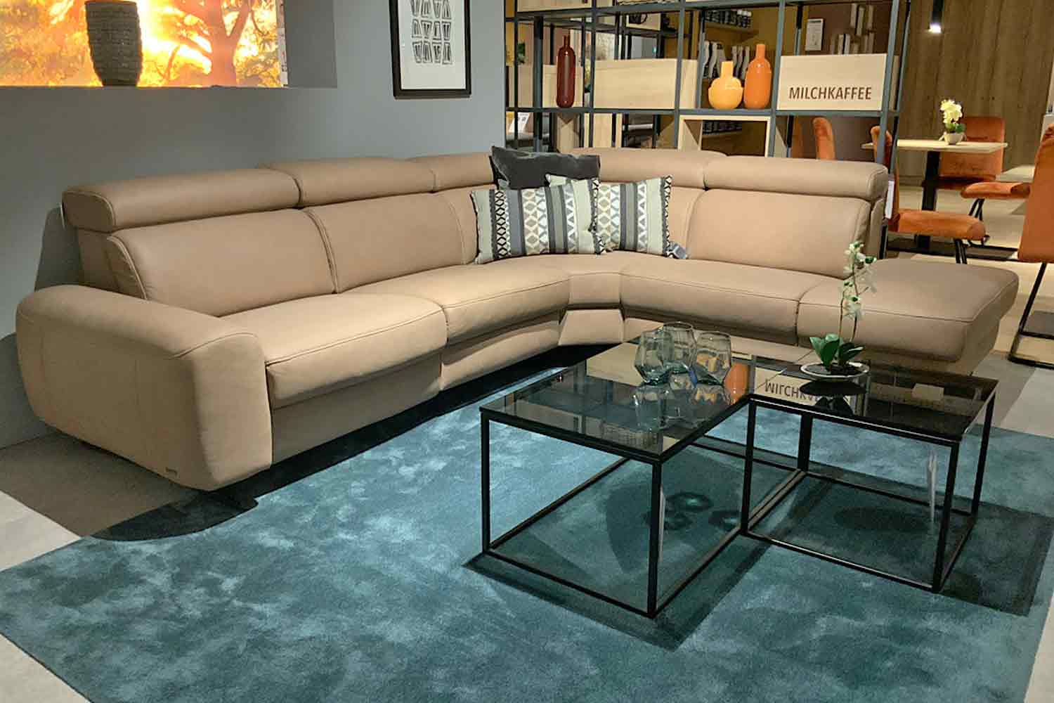 Himolla Ecksofa inkl. vielen Funktionen in Leder
