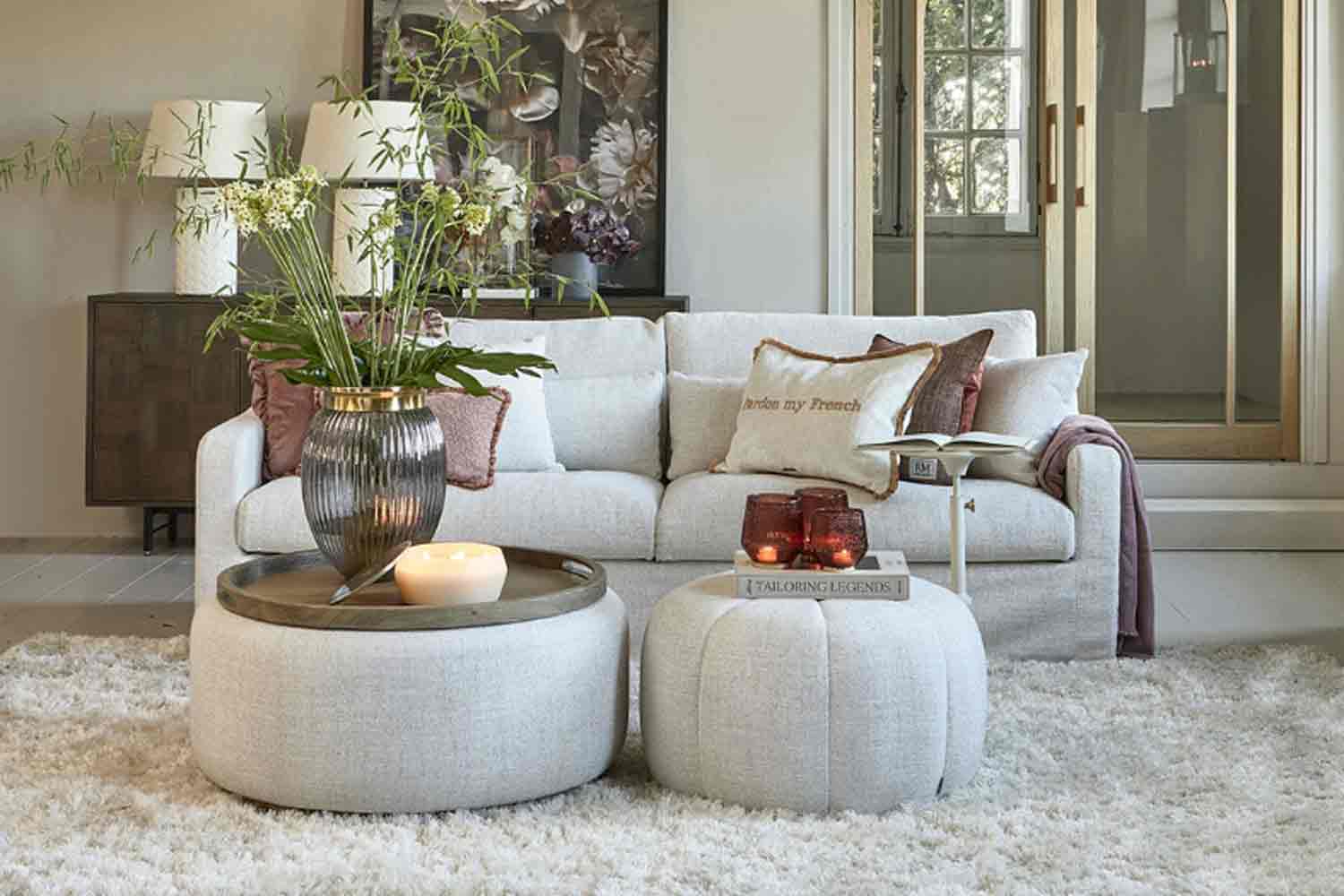 Rivièra Maison Giovanni Sofa 3,5-Sitzer in Stoff