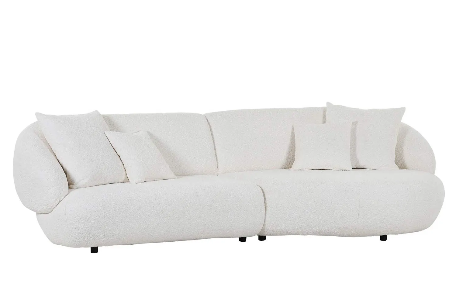 Ginger Moon Bigsofa mit Rundung in trendigen Bouclé Stoff