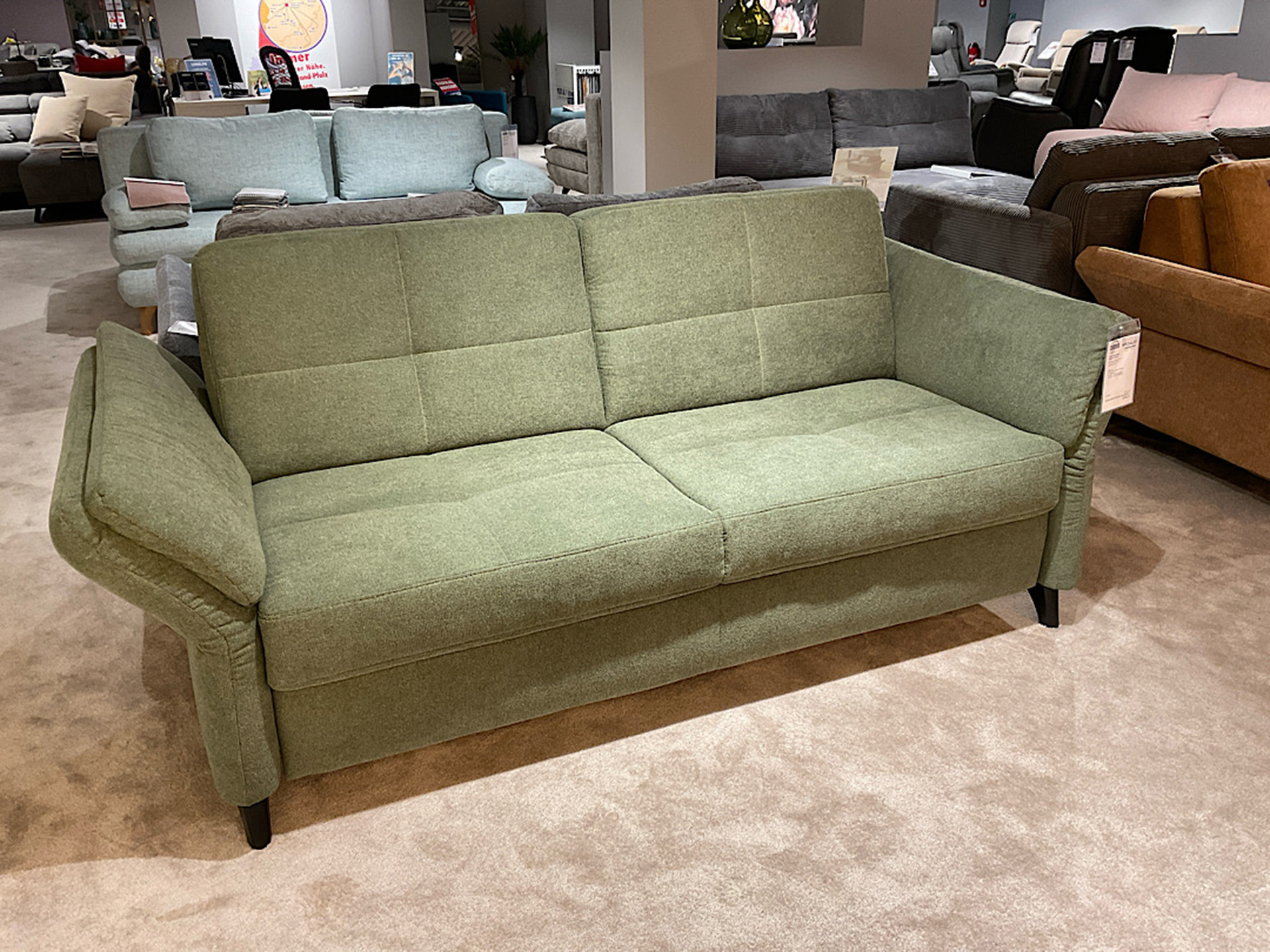 Schlafsofa inkl. Kaltschaummatratze und Lattenrost in Stoff 